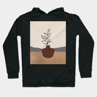 Minimal Modern  Terraccota  Pottery Abstract Pot Design Hoodie